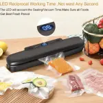 Vacuum Sealer, Automatic Food Vacuum Sealer Machine One-Touch Vacuum Sealing for Dry & Moist Food Preservation, Compact Vacuum Packer Machine